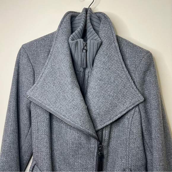 Calvin Klein L Charcoal Belted Coat - Picture 2 of 12